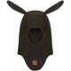 Mikk-Line Vilnonis šalmukas su triušio ausytėmis Wool Fullface Bunny Ears Dark Brown Melange