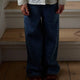 Lil' Atelier Džinsinės kelnės Wide Jeans NMFOBELLO, Tamsiai mėlynas džinsas