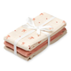 Cam Cam Copenhagen Muslin vystyklai, 3 vnt. rinkinys, su kaspinais